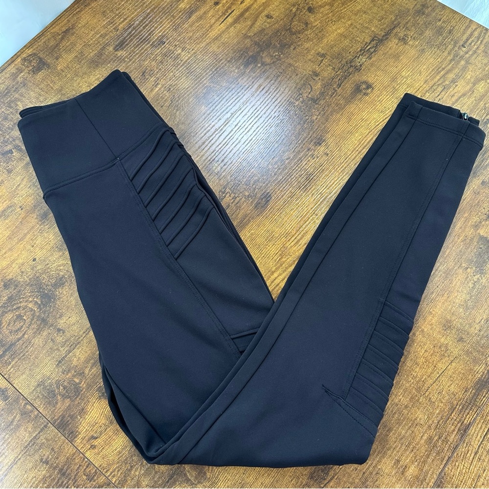 Athleta Black Delancy Moto Tights XS - Picture 3 of 15